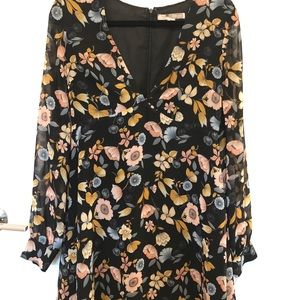Forever 21 Long Sleeve Floral Dress